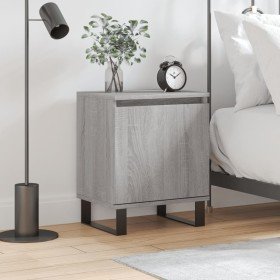 Mesita de noche madera de ingeniería gris Sonoma 40x30x50 cm Mesita de noche madera de ingeniería gris Sonoma 40x30x50 cm