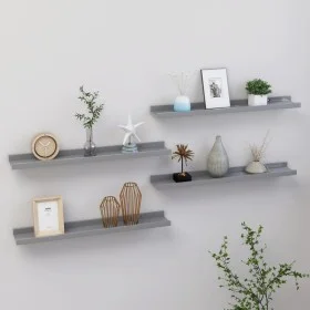 Wall shelves 4 units gray 60x9x3 cm by vidaXL, Shelves and shelves - Ref: Foro24-326675, Price: 32,82 €, Discount: %