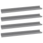 Wandregale 4 Einheiten grau 60x9x3 cm von vidaXL, Regale und Regale - Ref: Foro24-326675, Preis: 33,47 €, Rabatt: %