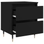 Mesitas de noche 2 uds madera de ingeniería negro 40x35x50 cm