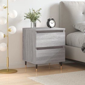 Mesita de noche madera de ingeniería gris Sonoma 40x35x50 cm Mesita de noche madera de ingeniería gris Sonoma 40x35x50 cm