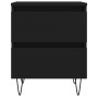 Mesitas de noche 2 uds madera de ingeniería negro 40x35x50 cm