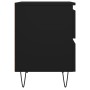 Mesitas de noche 2 uds madera de ingeniería negro 40x35x50 cm