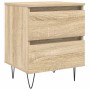 Mesita de noche madera de ingeniería roble Sonoma 40x35x50 cm