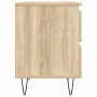 Mesita de noche madera de ingeniería roble Sonoma 40x35x50 cm