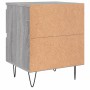 Mesita de noche 2 uds madera ingeniería gris Sonoma 40x35x50 cm