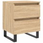 Mesita de noche madera de ingeniería roble Sonoma 40x35x50 cm