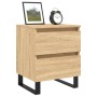 Mesita de noche madera de ingeniería roble Sonoma 40x35x50 cm