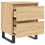 Mesita de noche madera de ingeniería roble Sonoma 40x35x50 cm