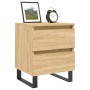 Mesitas noche 2 uds madera ingeniería roble Sonoma 40x35x50 cm