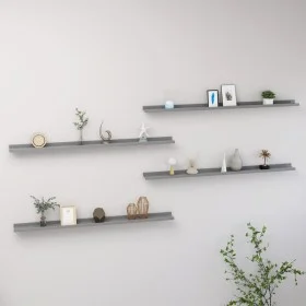 Wall shelves 4 units gray 115x9x3 cm by vidaXL, Shelves and shelves - Ref: Foro24-326678, Price: 37,64 €, Discount: %