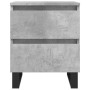 Mesitas noche 2 uds madera ingeniería gris hormigón 40x35x50 cm