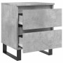 Mesitas noche 2 uds madera ingeniería gris hormigón 40x35x50 cm