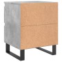 Mesitas noche 2 uds madera ingeniería gris hormigón 40x35x50 cm