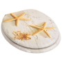 Asiento inodoro WC con tapa de cierre suave MDF estrella de mar