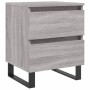 Mesita de noche madera de ingeniería gris Sonoma 40x35x50 cm
