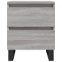 Mesita de noche madera de ingeniería gris Sonoma 40x35x50 cm