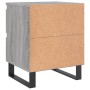 Mesita de noche madera de ingeniería gris Sonoma 40x35x50 cm