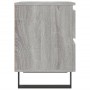 Mesita de noche 2 uds madera ingeniería gris Sonoma 40x35x50 cm