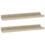 Wall shelves 2 units Sonoma oak color 40x9x3 cm by vidaXL, Shelves and shelves - Ref: Foro24-326679, Price: 17,84 €, Discount: %