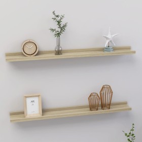 Wandregale 2 Einheiten Sonoma-Eiche 80x9x3 cm von vidaXL, Regale und Regale - Ref: Foro24-326681, Preis: 33,21 €, Rabatt: %