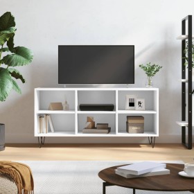 Mueble de TV madera de ingeniería blanco 103,5x30x50 cm
