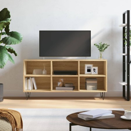 Mueble de TV madera de ingeniería roble Sonoma 103,5x30x50 cm