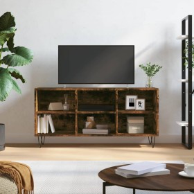 Mueble de TV madera de ingeniería roble ahumado 103,5x30x50 cm