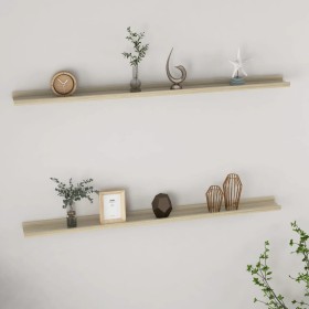 Wandregale 2 Einheiten Sonoma-Eiche 115x9x3 cm von vidaXL, Regale und Regale - Ref: Foro24-326683, Preis: 33,89 €, Rabatt: %
