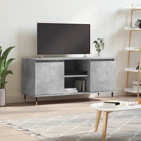 Mueble de TV madera de ingeniería gris hormigón 104x35x50 cm en Muebles TV | Comprar online en Foro24