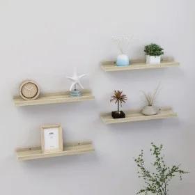 Wandregale 4 Einheiten Sonoma-Eiche 40x9x3 cm von vidaXL, Regale und Regale - Ref: Foro24-326684, Preis: 24,30 €, Rabatt: %