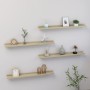 Estantes de pared 4 unidades roble Sonoma 80x9x3 cm de vidaXL, Estantes y estanterías - Ref: Foro24-326686, Precio: 41,01 €, ...