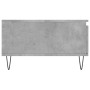 Mesa de centro madera de ingeniería gris hormigón 90x60x35 cm