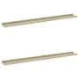 Wall shelves 2 units white and Sonoma oak 100x9x3 cm by vidaXL, Shelves and shelves - Ref: Foro24-326692, Price: 29,83 €, Dis...