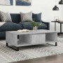 Mesa de centro madera de ingeniería gris hormigón 104x60x35 cm