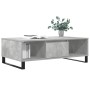 Mesa de centro madera de ingeniería gris hormigón 104x60x35 cm