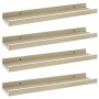 Estantes de pared 4 unidades blanco y roble Sonoma 40x9x3 cm de vidaXL, Estantes y estanterías - Ref: Foro24-326694, Precio: ...