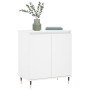 Aparador de madera contrachapada blanco 60x35x70 cm