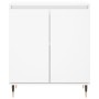 Aparador de madera contrachapada blanco 60x35x70 cm