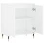 Aparador de madera contrachapada blanco 60x35x70 cm