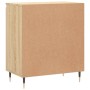 Aparador de madera contrachapada roble Sonoma 60x35x70 cm