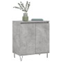 Aparador de madera contrachapada gris hormigón 60x35x70 cm