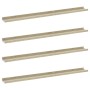 Wall shelves 4 units white and Sonoma oak 100x9x3 cm by vidaXL, Shelves and shelves - Ref: Foro24-326697, Price: 33,44 €, Dis...