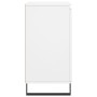 Aparador de madera contrachapada blanco 60x35x70 cm