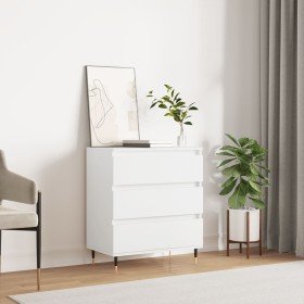 Aparador de madera contrachapada blanco 60x35x70 cm Aparador de madera contrachapada blanco 60x35x70 cm