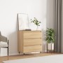 Aparador de madera contrachapada roble Sonoma 60x35x70 cm