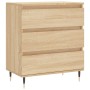 Aparador de madera contrachapada roble Sonoma 60x35x70 cm