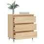 Aparador de madera contrachapada roble Sonoma 60x35x70 cm