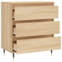 Aparador de madera contrachapada roble Sonoma 60x35x70 cm