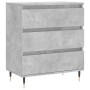 Aparador de madera contrachapada gris hormigón 60x35x70 cm